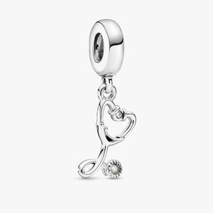 Pandora Stethoscope Heart Dangle Charm NWT